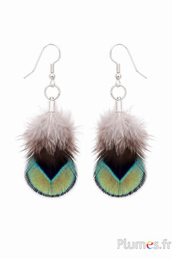 Orecchini MONO modello 4 - lunghezza 5 cm - naturale